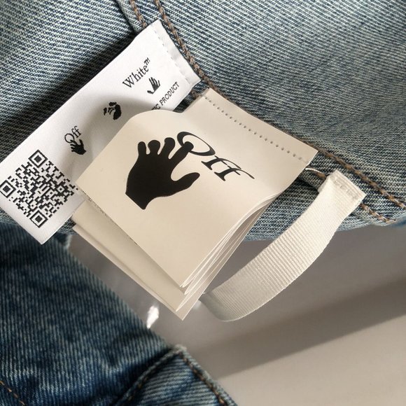 OFF-WHITE Diagonal Tab Slim Denim Jacket - Picture 11 of 11